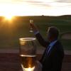 Graeme toasting the sun