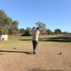 Len Thomas on the fairway at Denial Bay