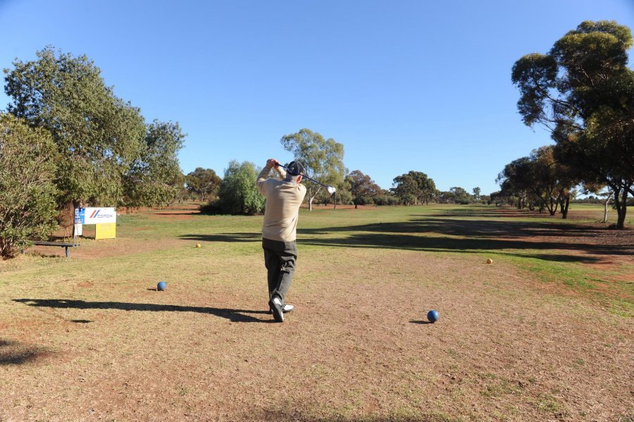 Len Thomas on the fairway at Denial Bay