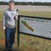 Janet, the caddy, at Nullarbor Links, Eucla hole