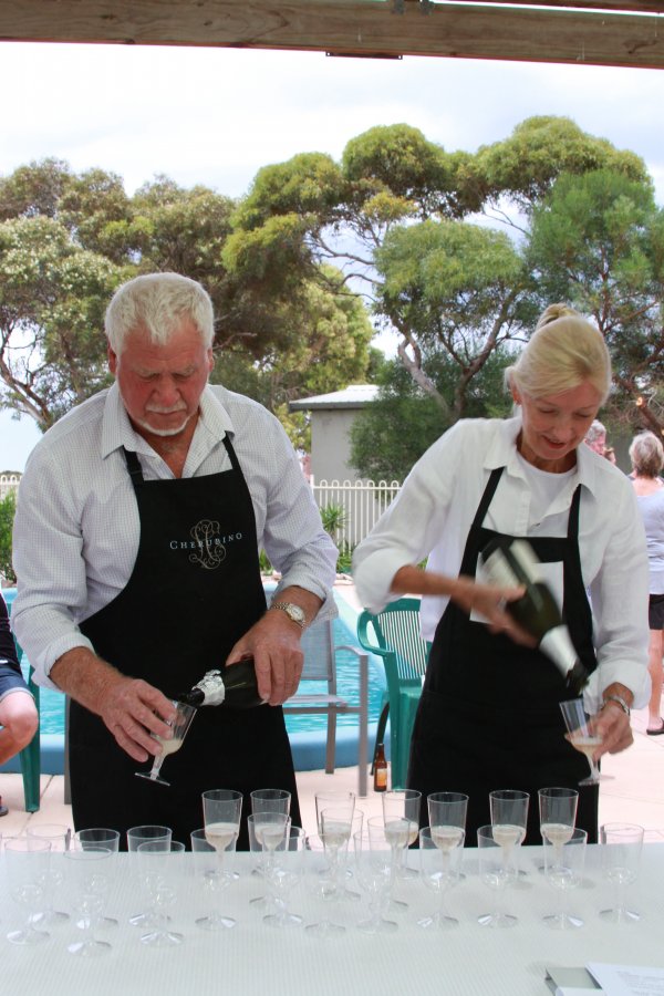 Dave and Heather at the wine tasting